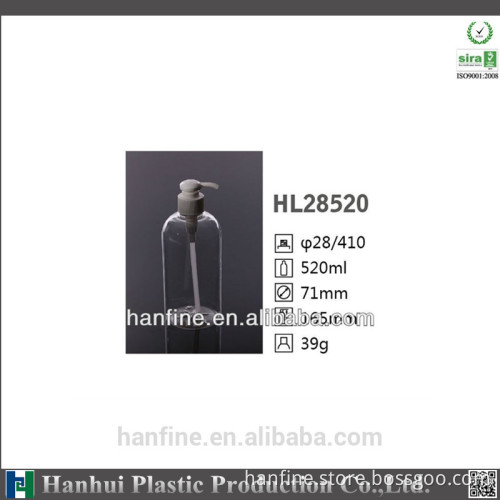 500ml Plastic bottle for shampoo/PET design/OEM is welcome